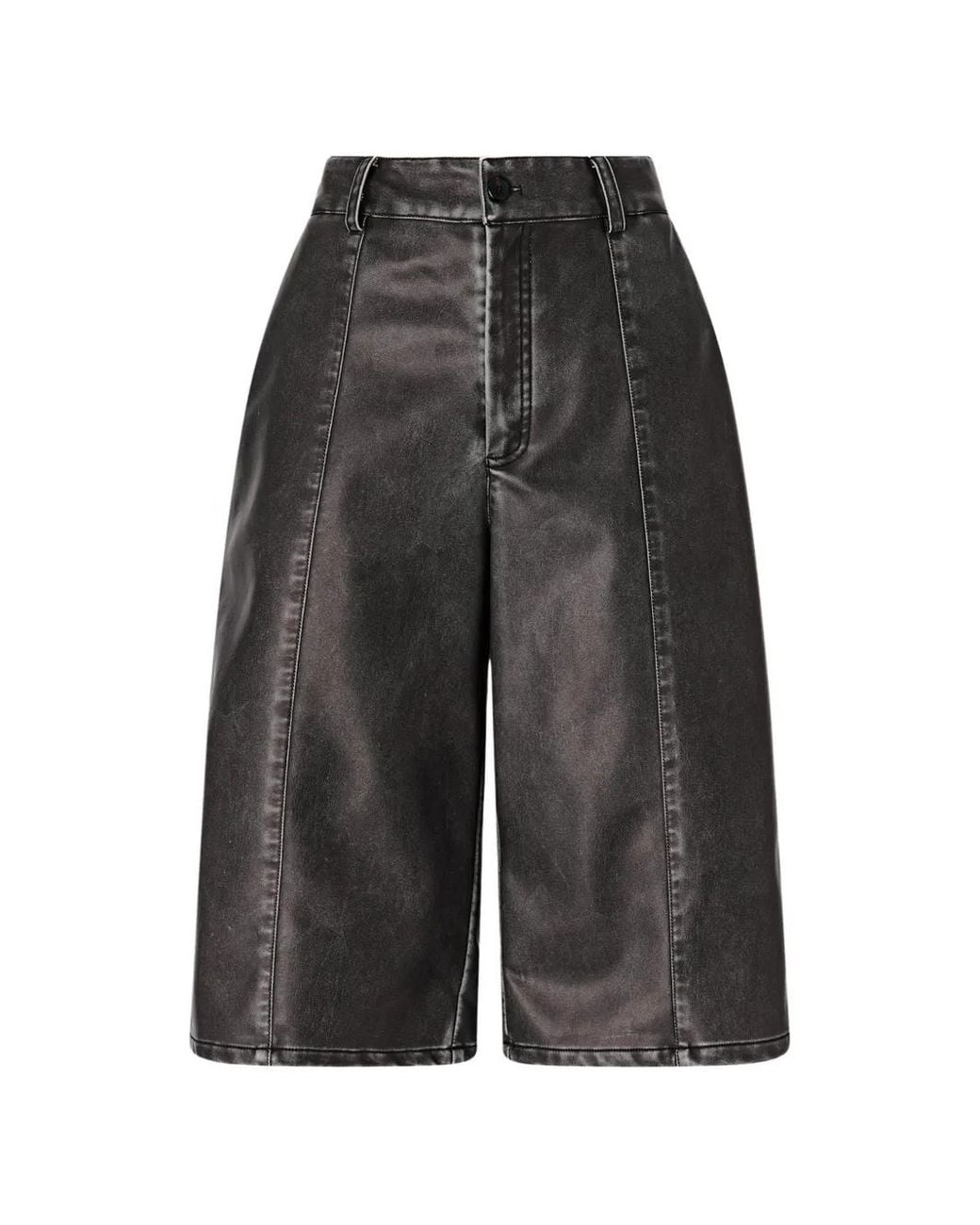 Pinko Gray Bucaneve Canvas Bermuda Shorts