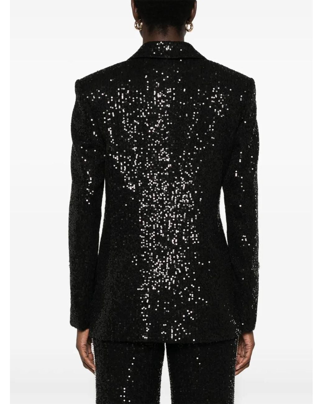 Nissa Black Sequined Blazer