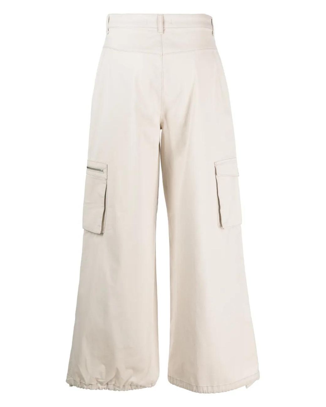Gestuz Natural Multiple-Pockets Wide Leg Trousers