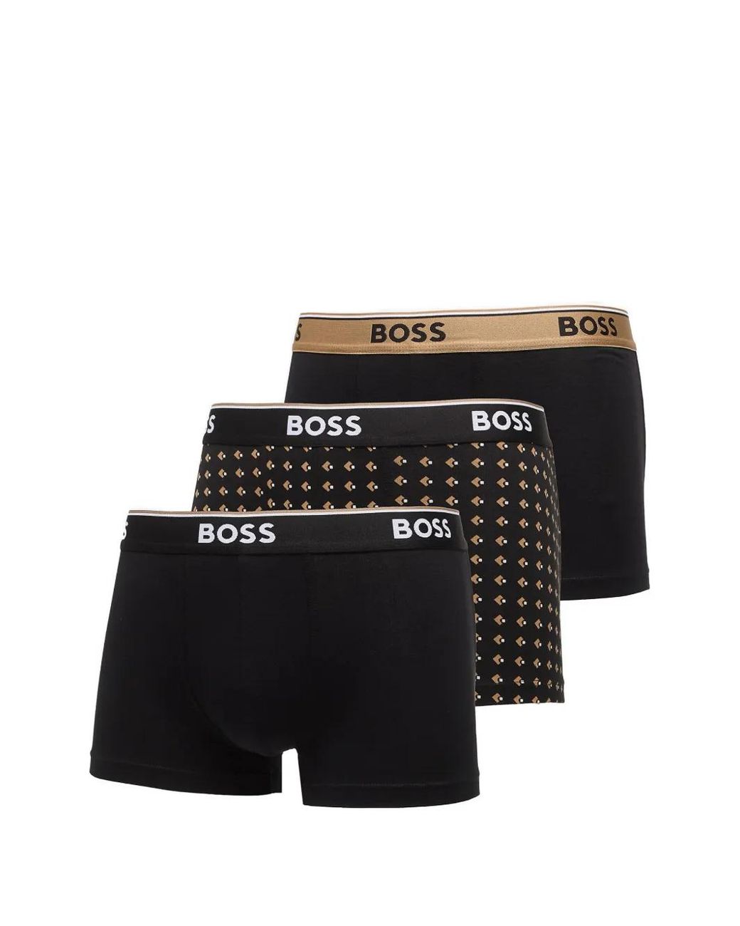 HUGO Black Logo Boxer Briefs (Set Of Three) for men