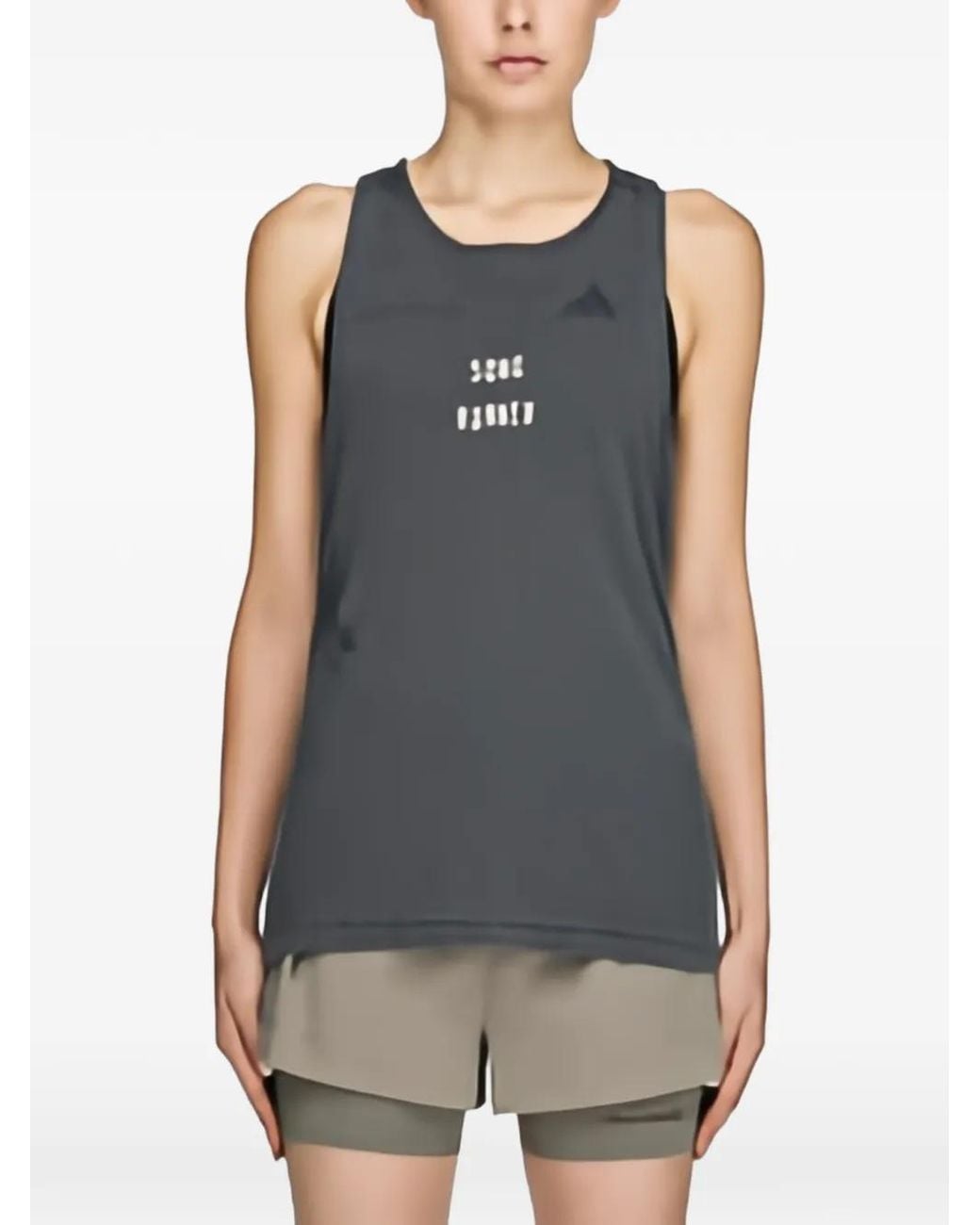 Adidas Gray X Song For The Mute Logo-Print Tank Top