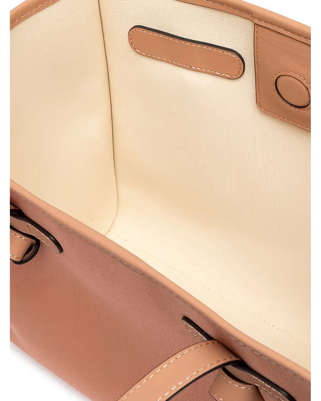 Gianni Chiarini Natural Knot-Detail Canvas Shoulder Bag