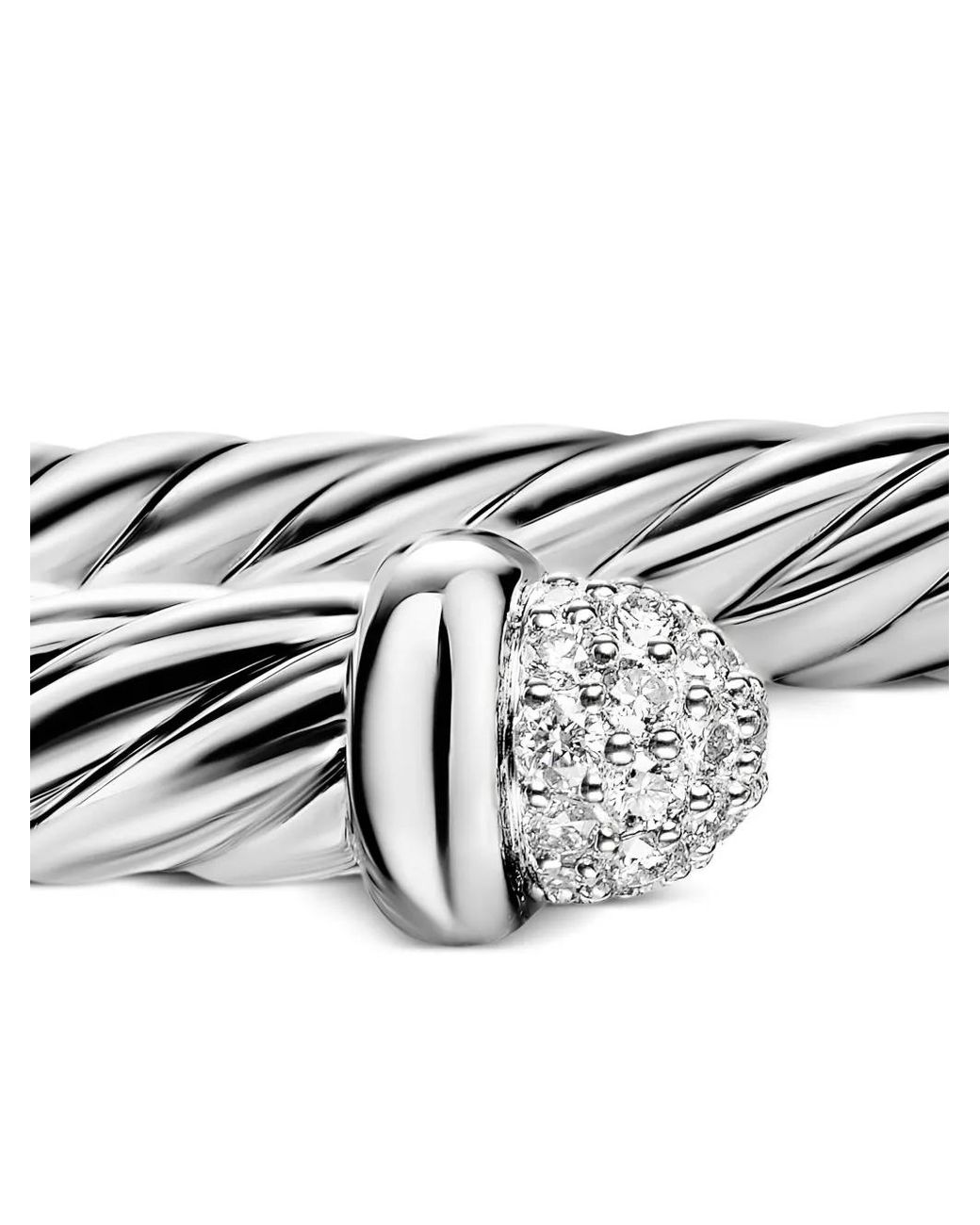 David Yurman White Cable Flex Bracelet