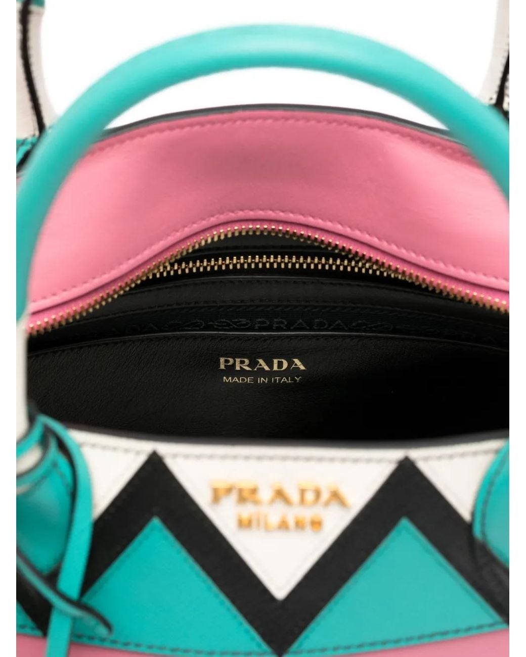 Prada Pink Padlock-Detail Tote Bag
