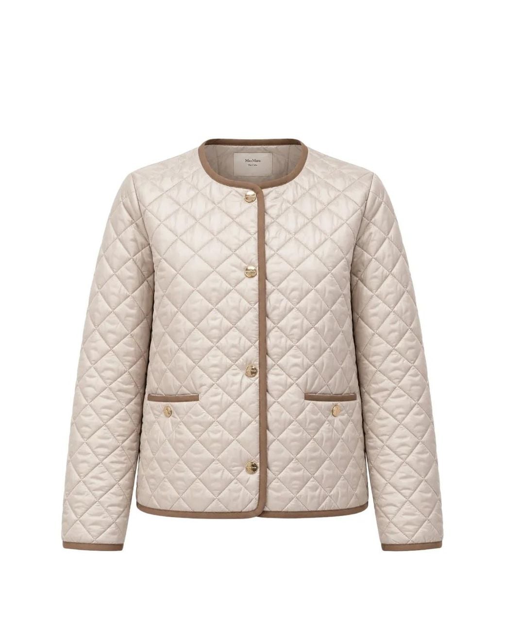 Max Mara Natural Quilted Padded Jacket