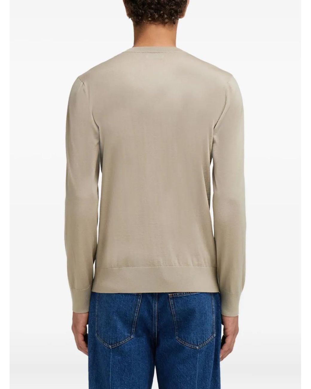 Ferragamo Natural V-Neck Sweater for men