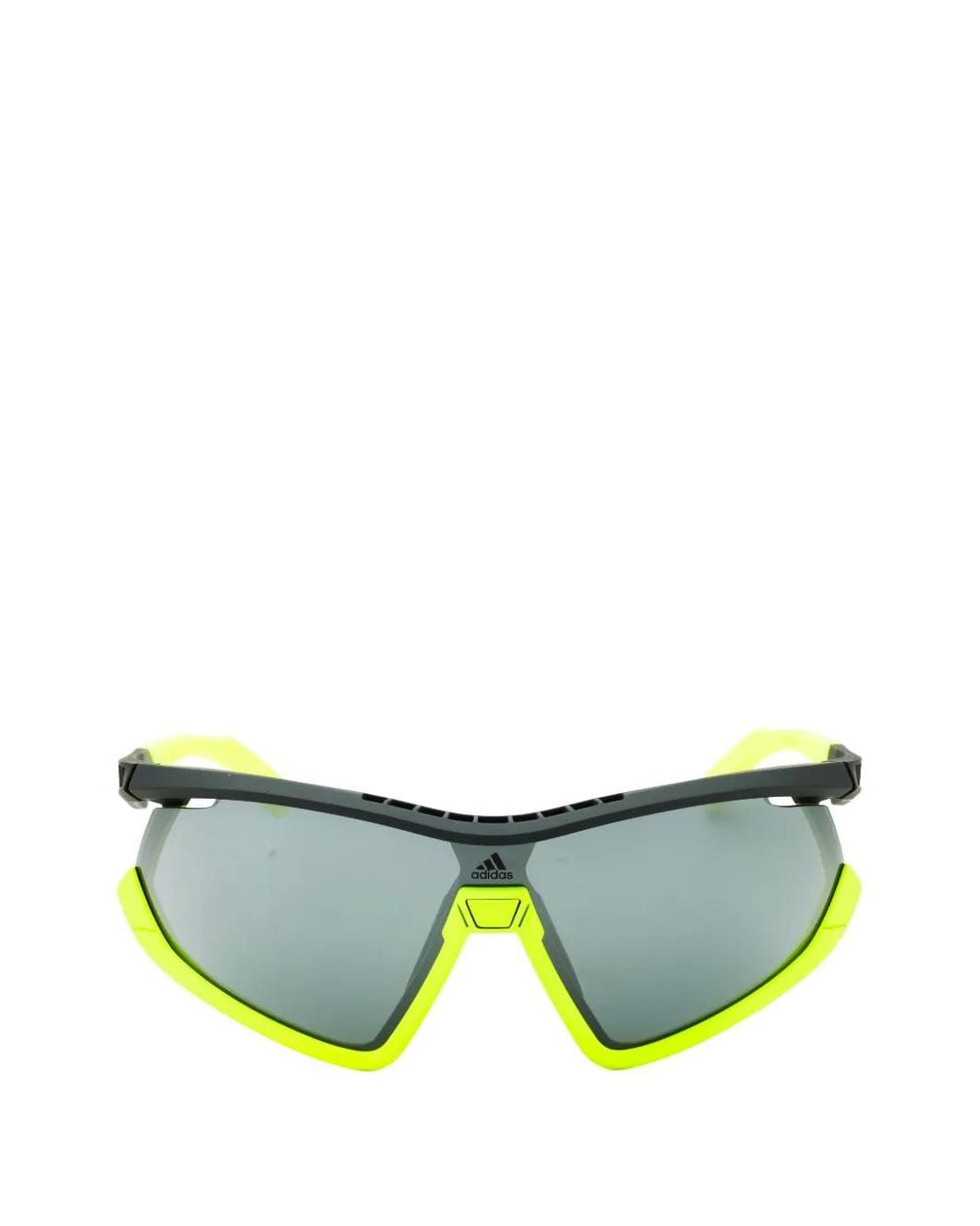 Adidas Green Wraparound-Frame Sunglasses for men