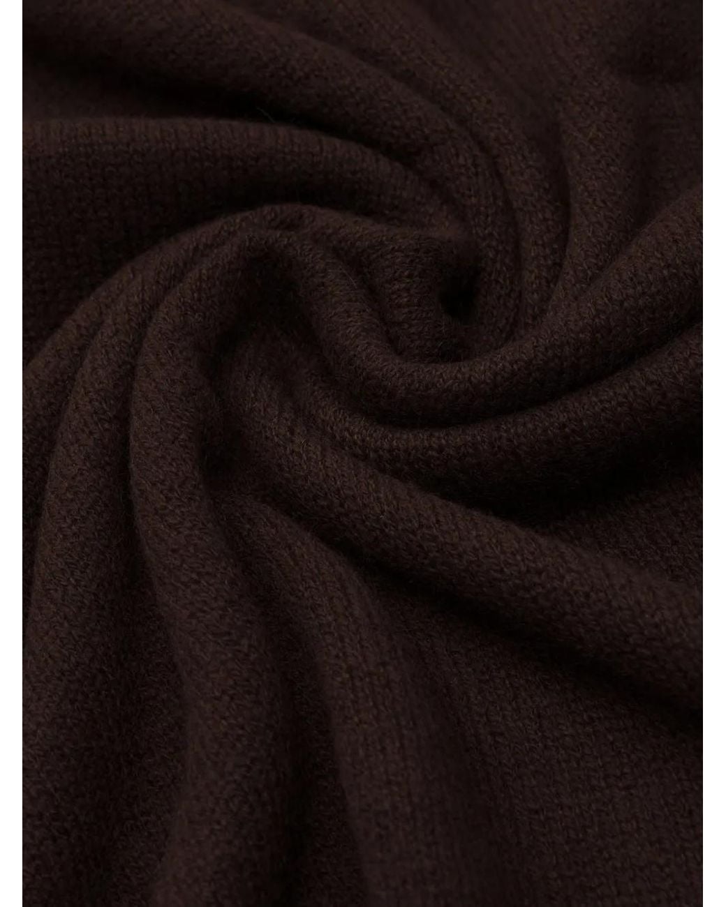 Allude Black Fine-Knit Scarf