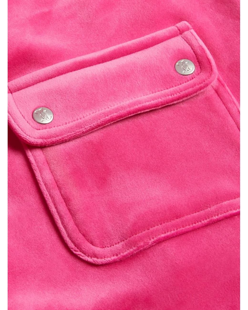 Juicy Couture Pink Del Ray Velour Track Pants