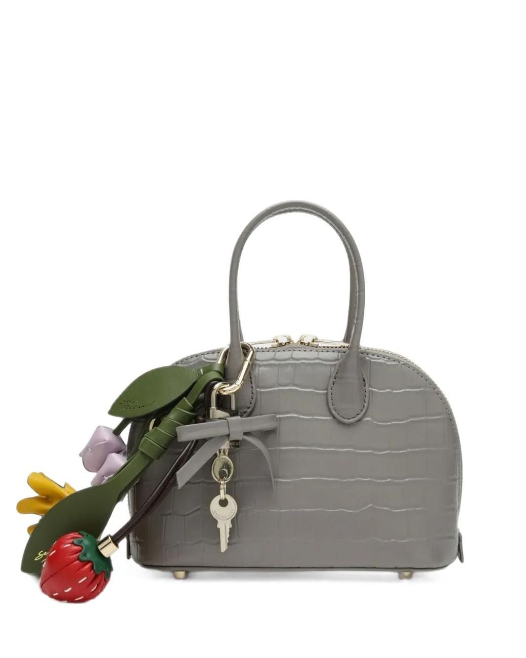Self-Portrait Metallic Embossed Leather Mini Bag