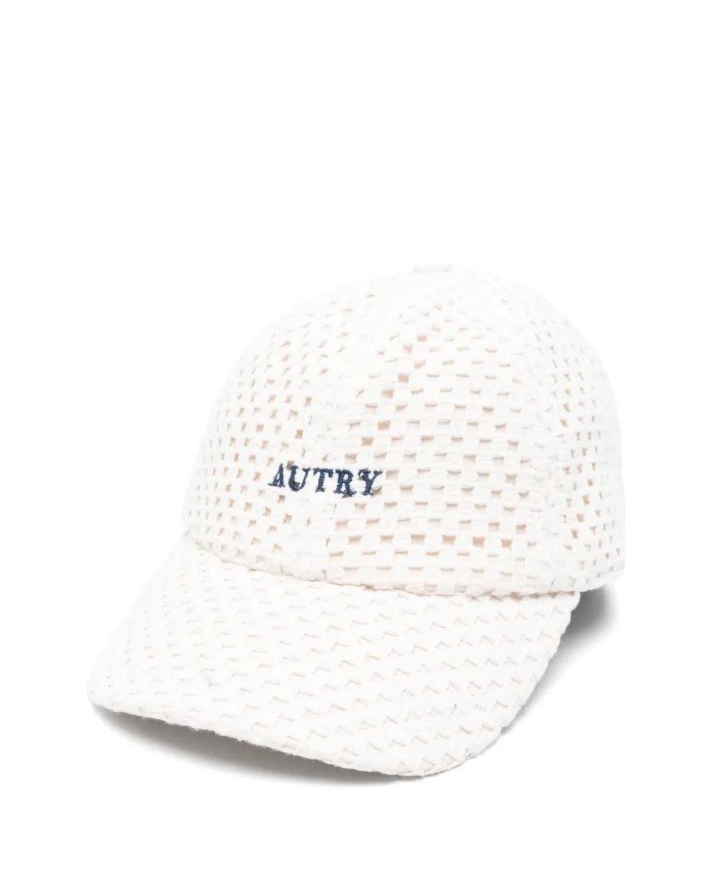 Autry White Embroidered Baseball Cap for men