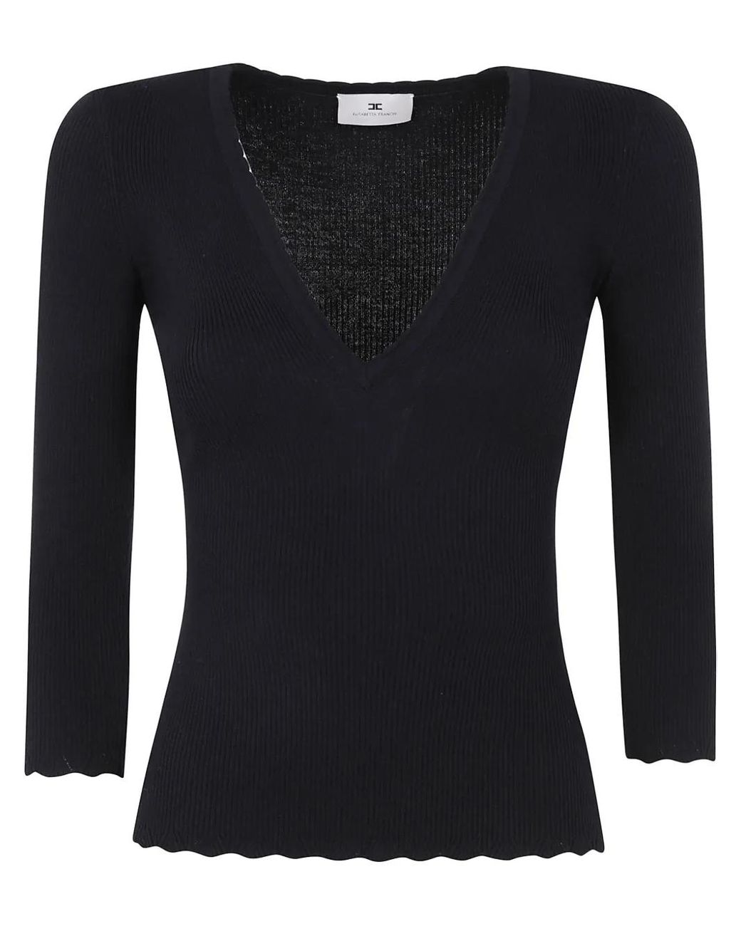 Elisabetta Franchi Black Knitted Top