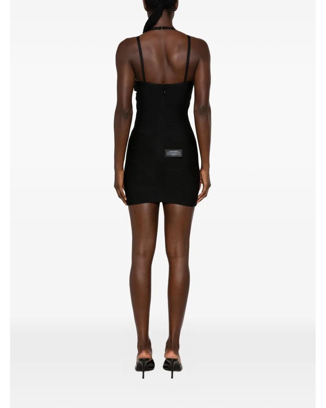 Hervé Léger Black Erin Strappy Mini Dress
