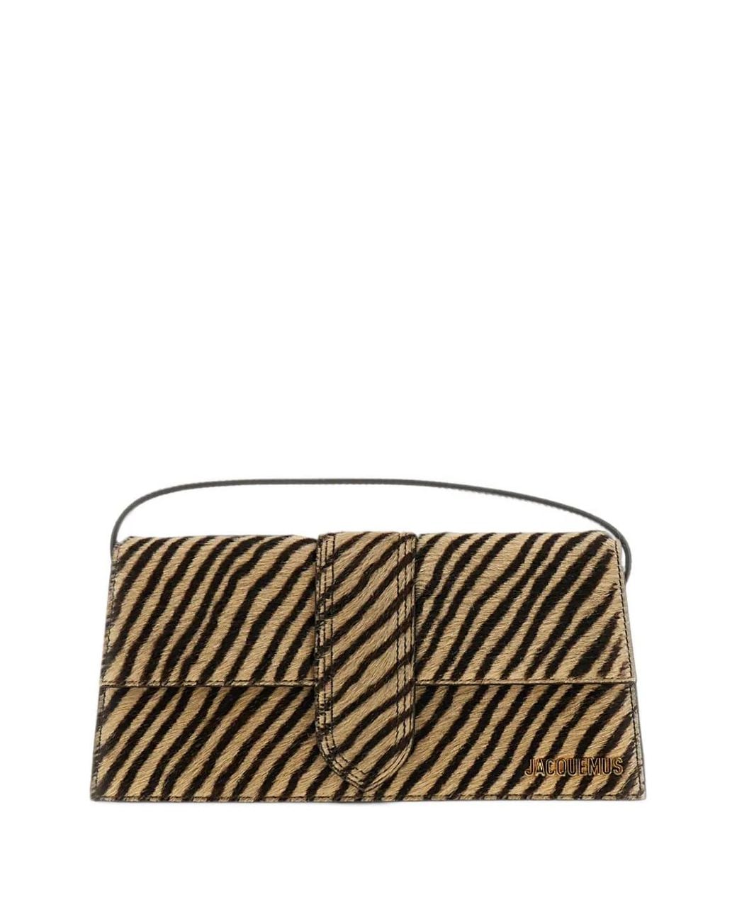 Jacquemus Metallic Zebra-Print Tote Bag