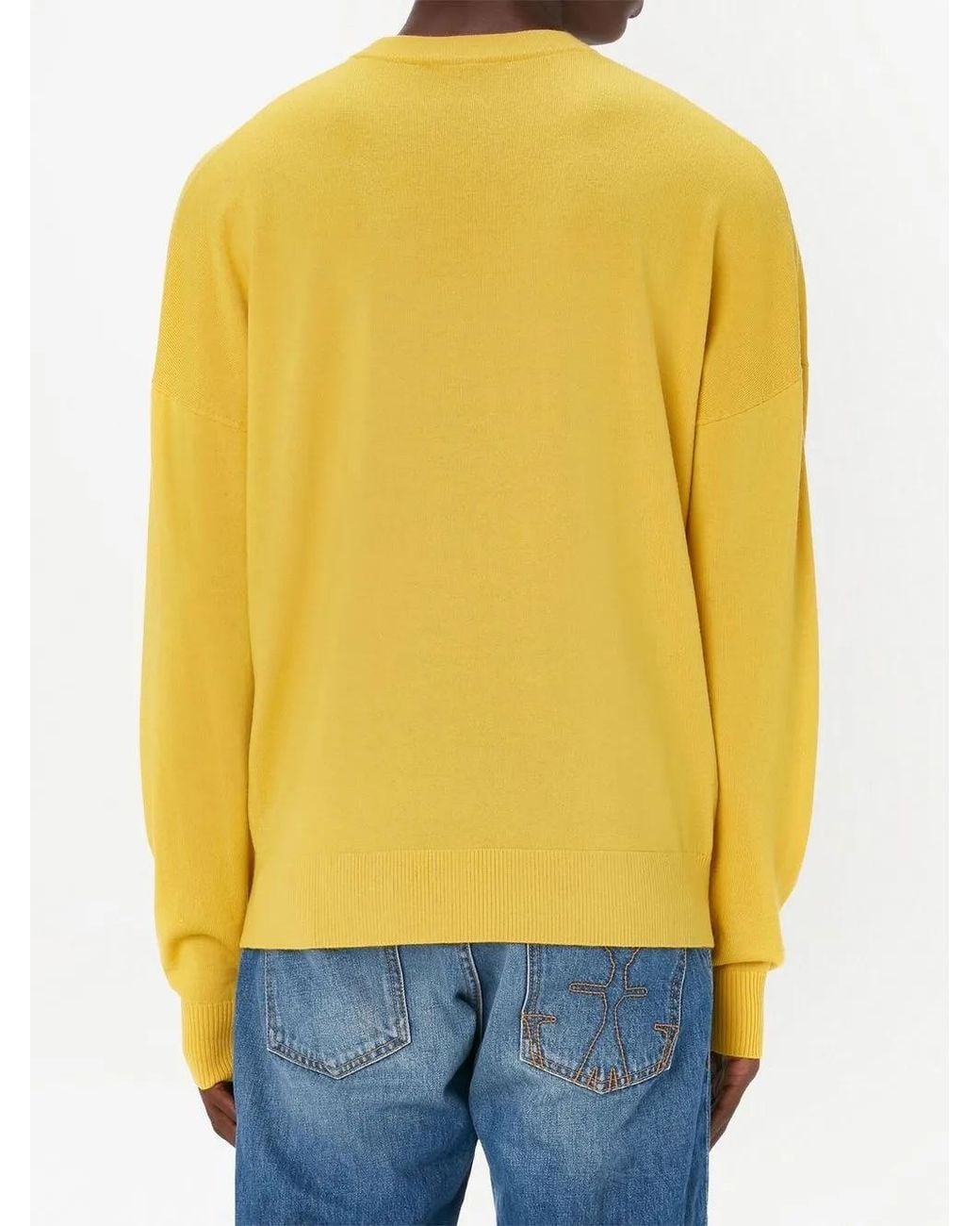 J.W. Anderson Yellow Logo-Intarsia Merino-Wool Jumper