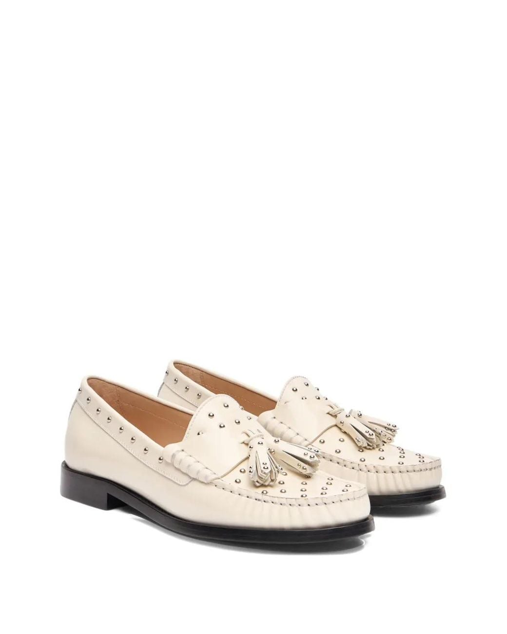 Stuart Weitzman Natural Lottie Sostud Loafers