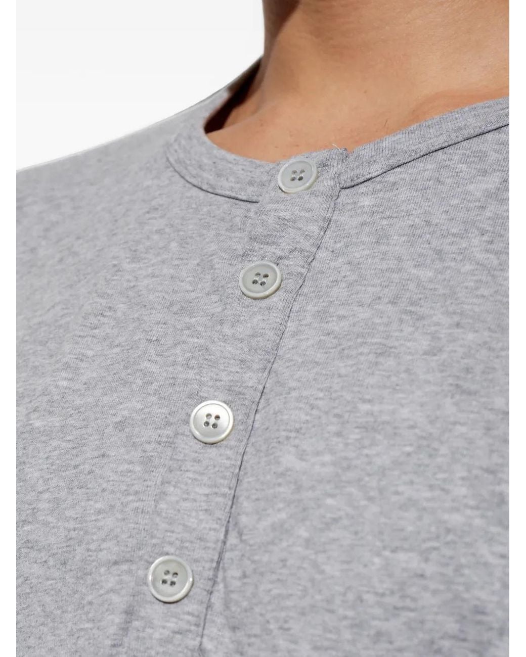 MM6 by Maison Margiela Gray Long-Sleeve T-Shirt for men