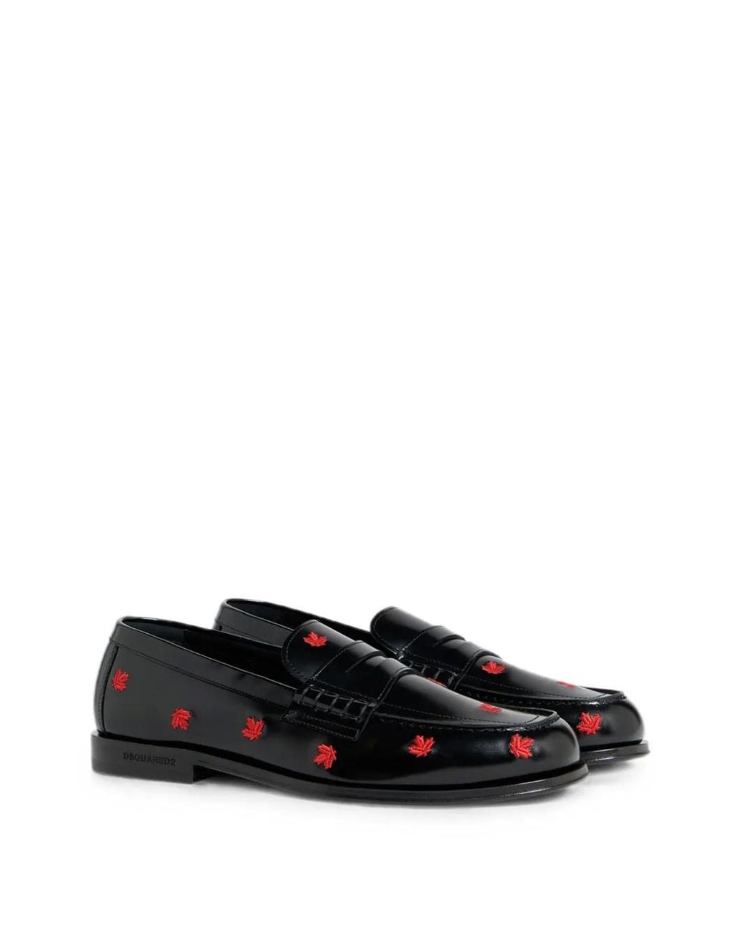 DSquared² White Maple-Leaf Loafers for men