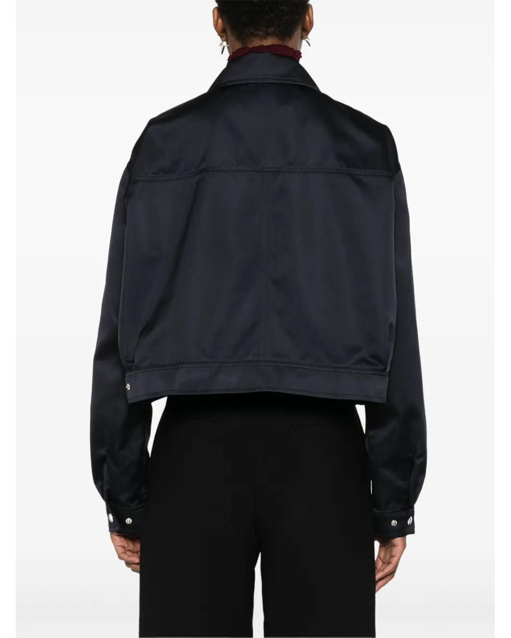 Plan C Blue Satin Duchess Jacket
