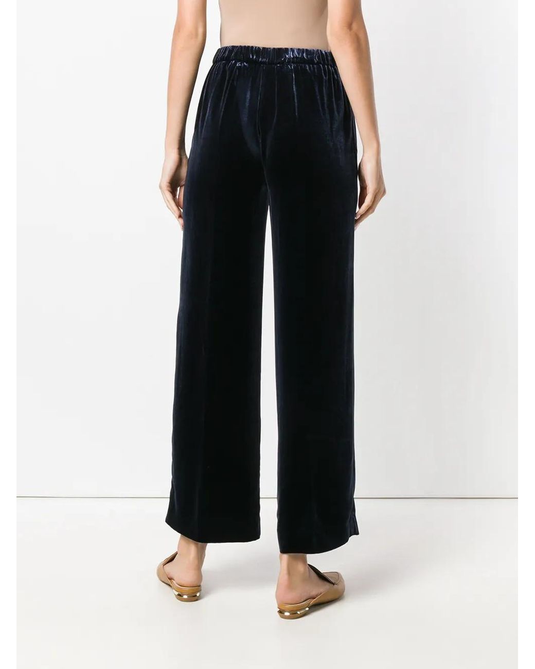 Aspesi Black Velvet Cropped Trousers