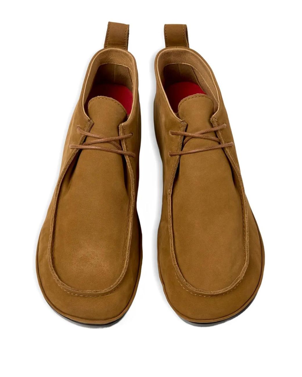 Camper Brown Lace-Up Leather Boots