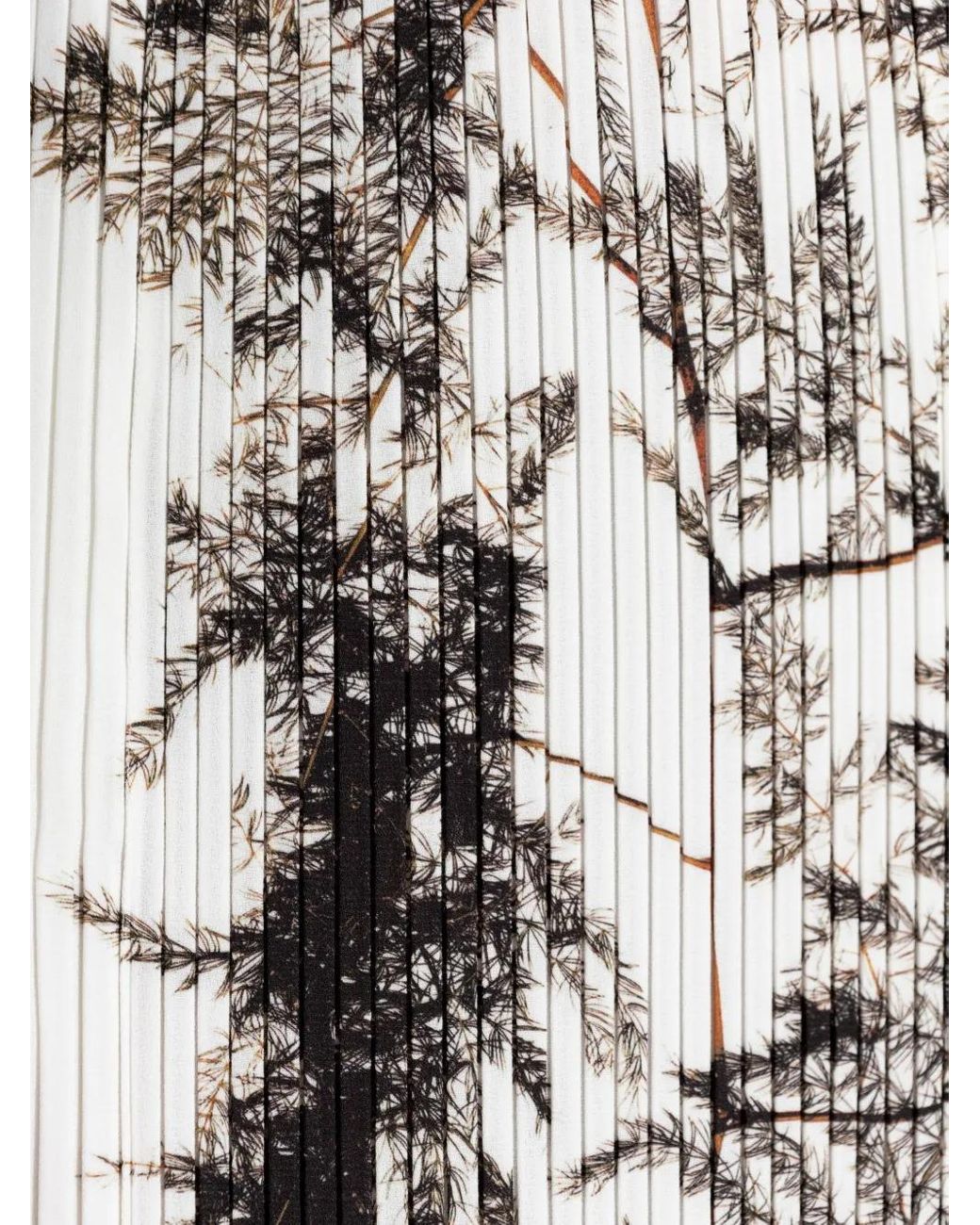Issey Miyake Pressed Flora Maxi Skirt in White | Lyst