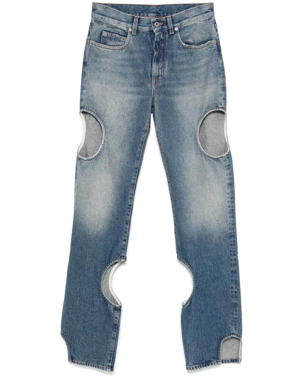 Off-White c/o Virgil Abloh Blue Denim Straight-Leg Jeans
