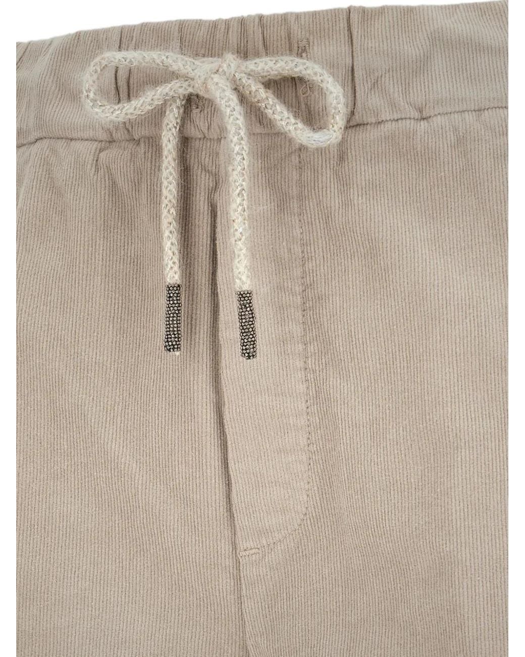 Panicale Natural Drawstring Trousers