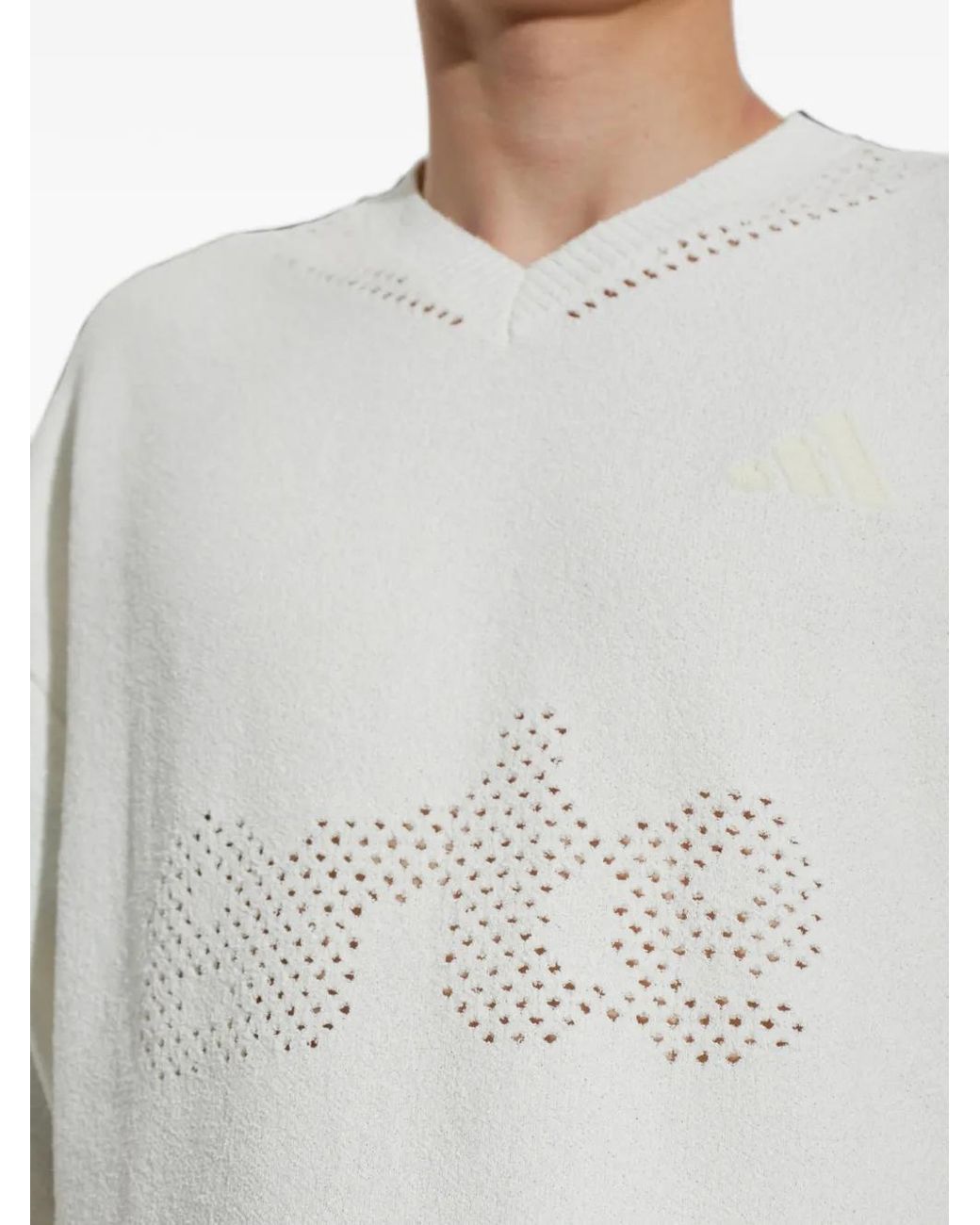 Adidas White X Arte Antwerp Perforated-Logo T-Shirt for men