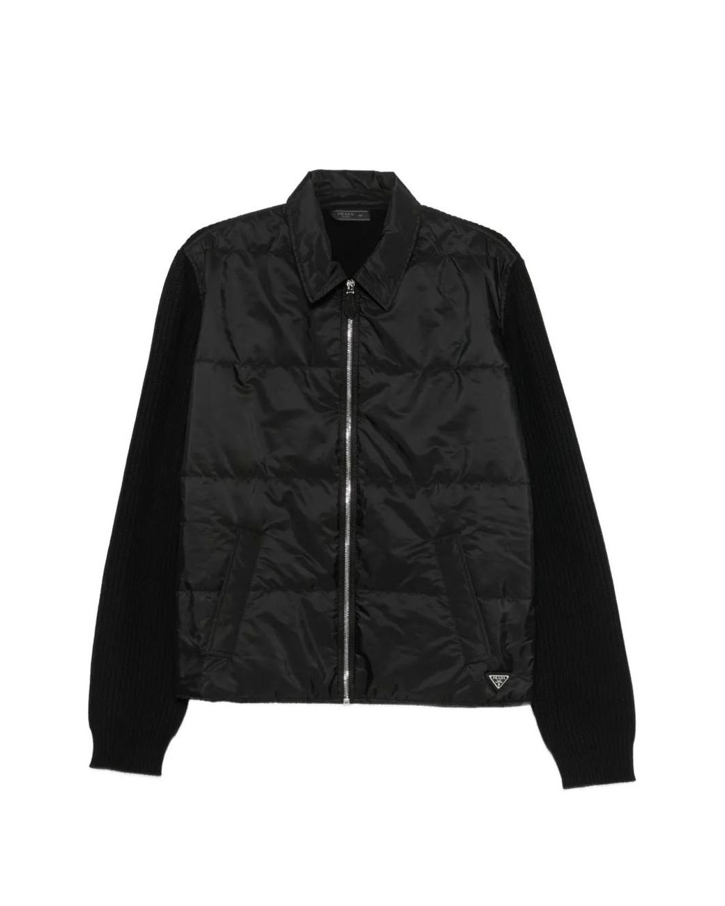 Prada Black Quilted Bomber Jacket for men