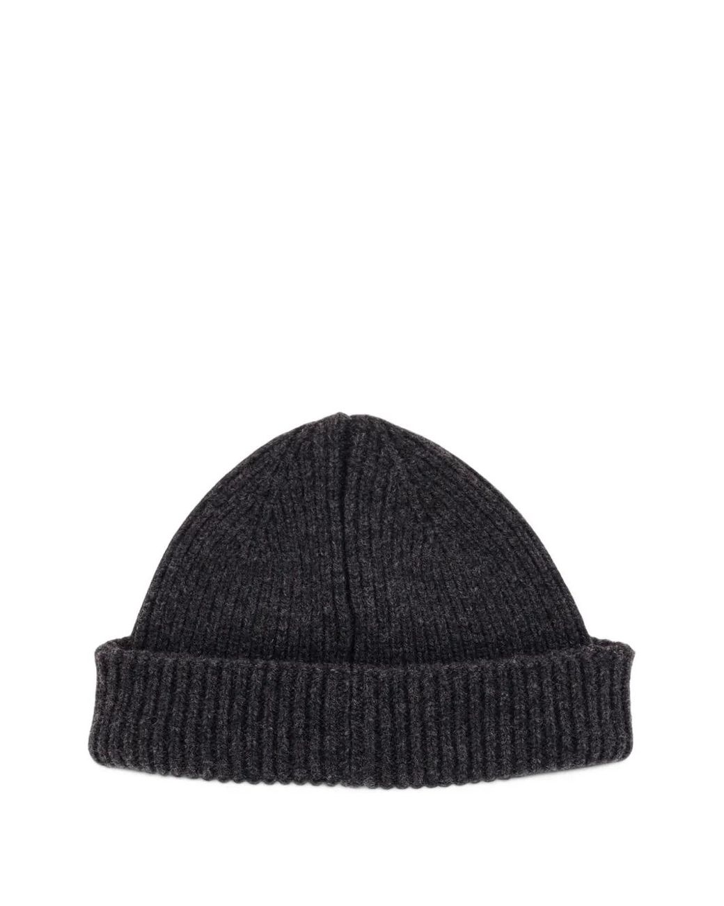 Amaranto Blue Ribbed-Knit Beanie Hat for men