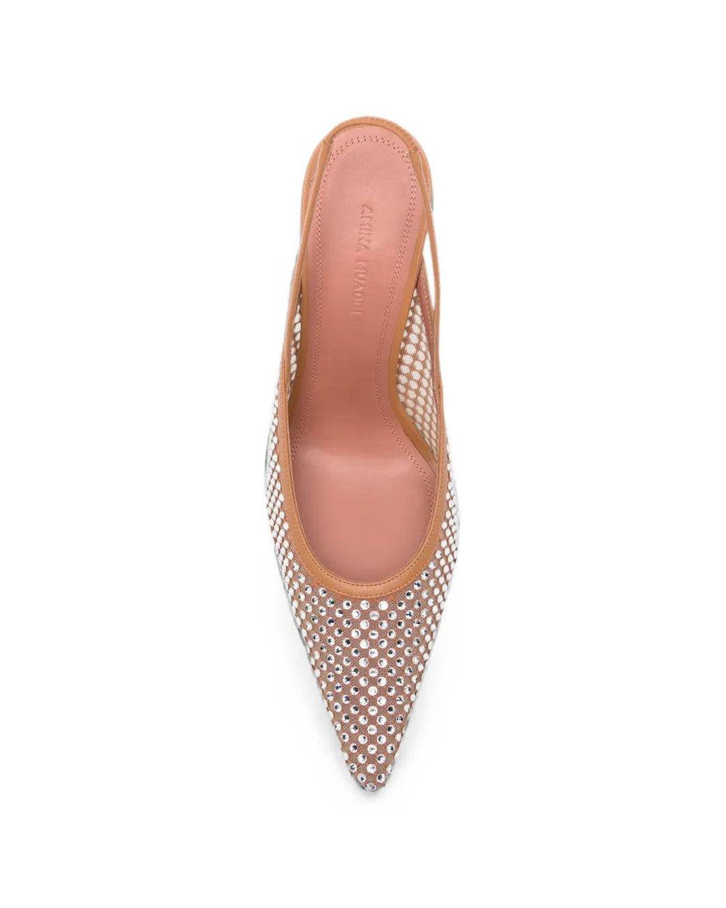AMINA MUADDI White Felicia Crystal-Embellished Pumps
