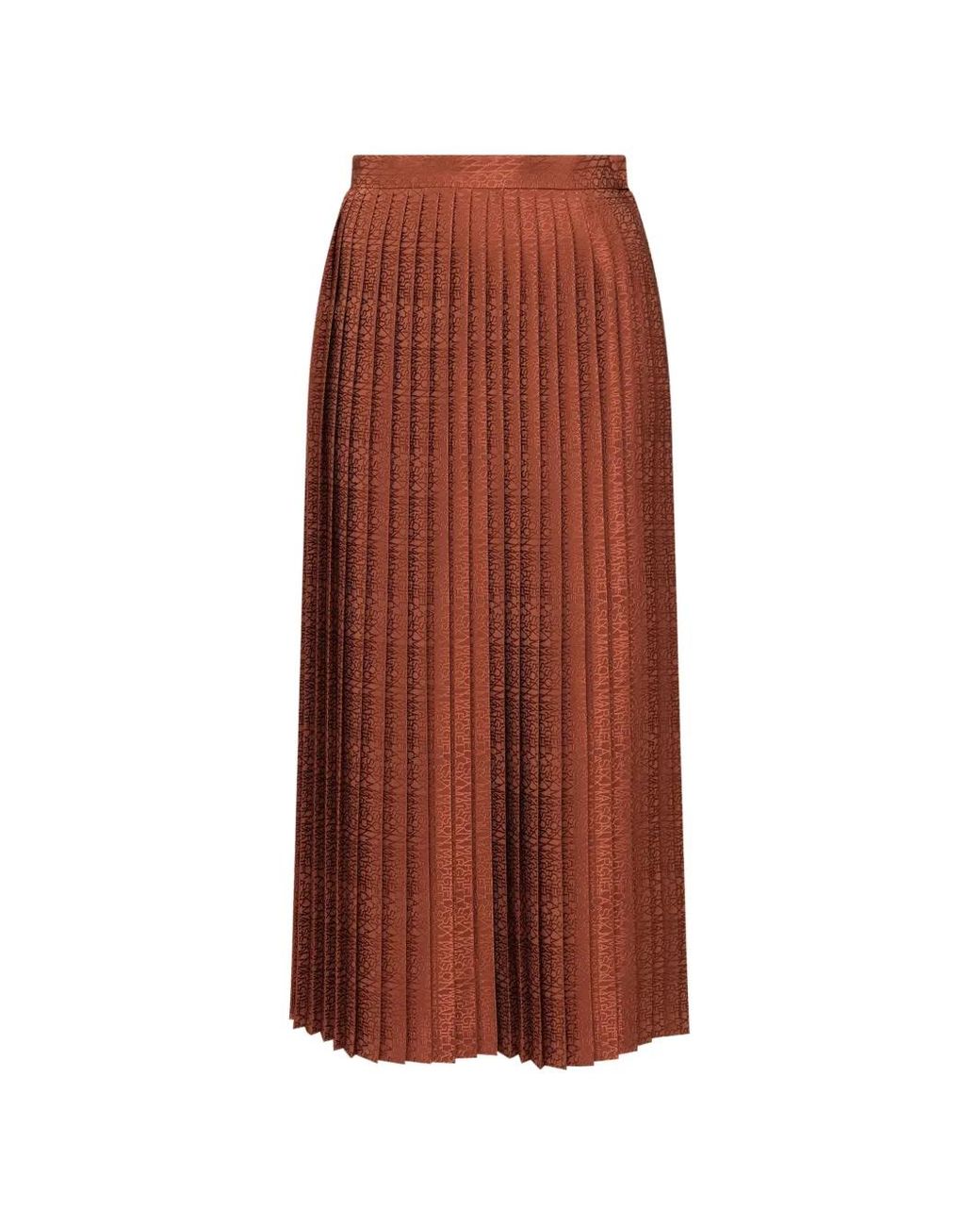 MM6 by Maison Margiela Brown Jacquard Midi Skirt