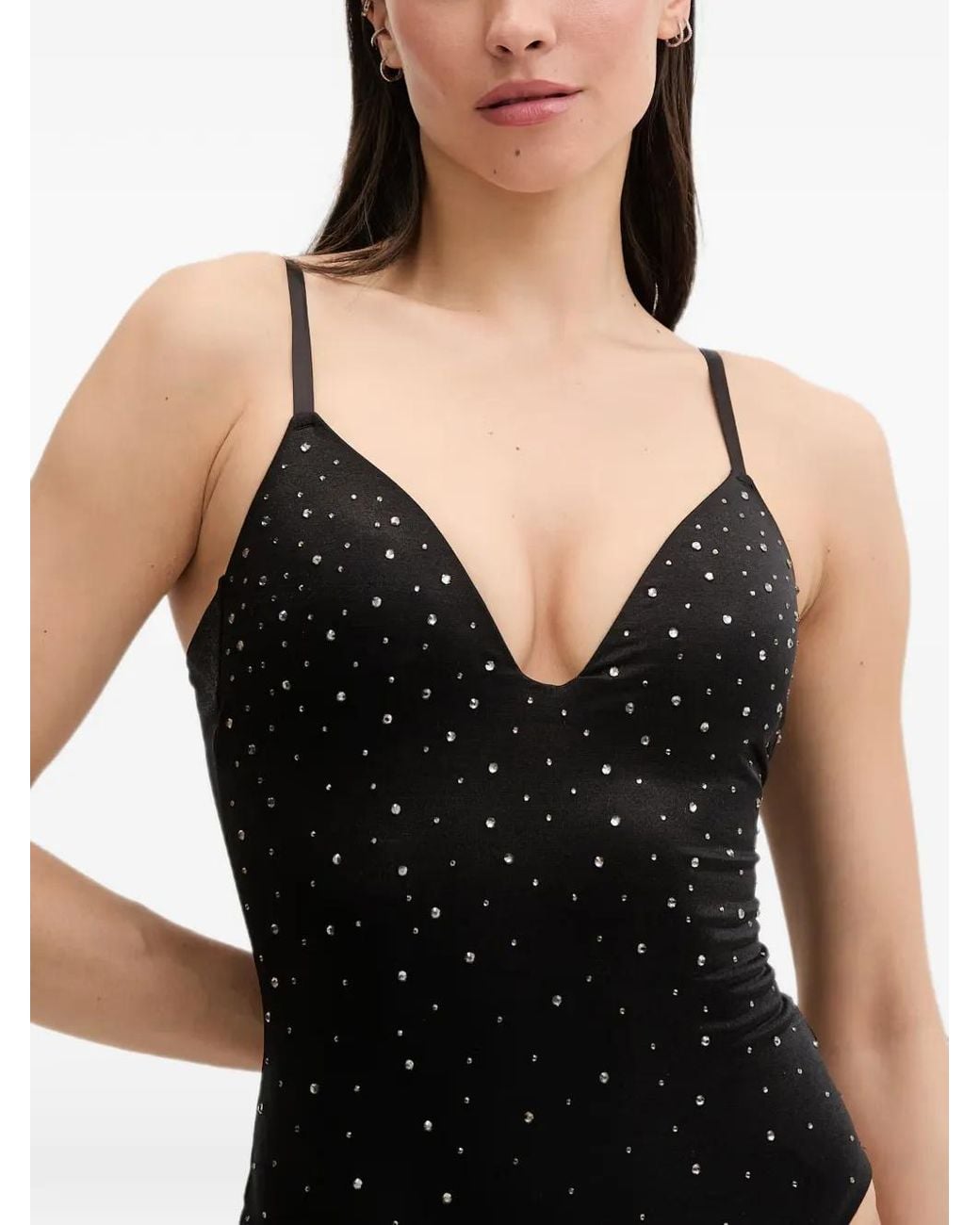Guess Black Isa Padded Bodysuit