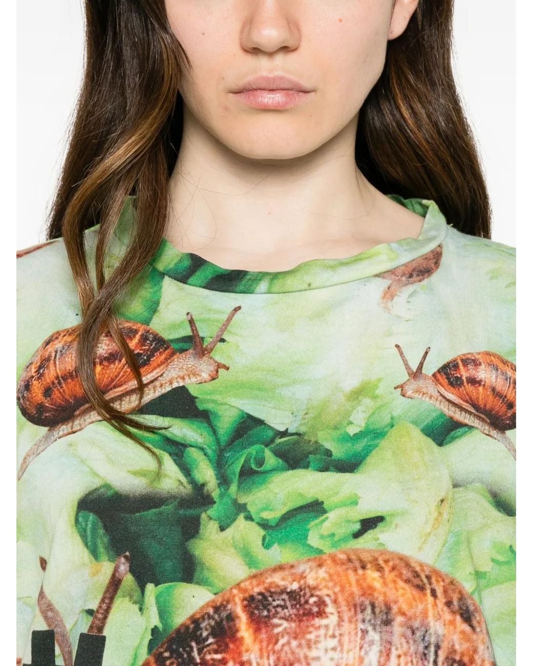 The Artistylist Green Snail-Print T-Shirt