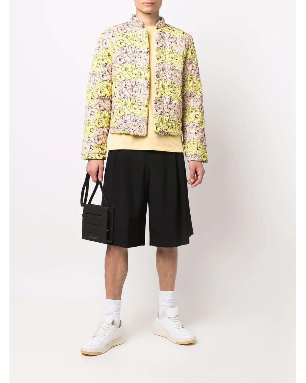 Comme des Garçons Metallic Logo-Print Padded Jacket for men