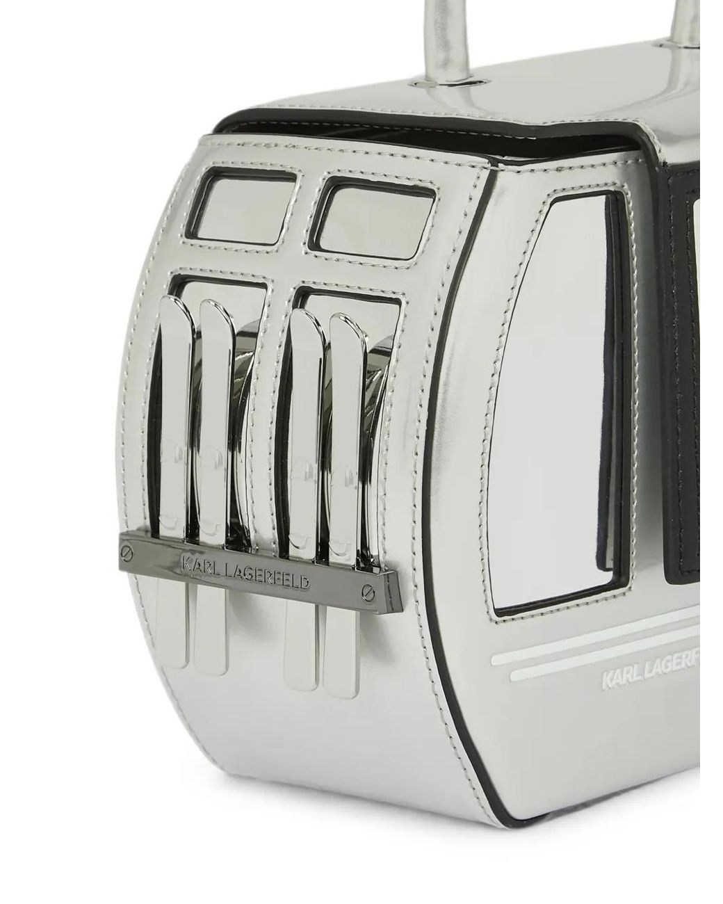 Karl Lagerfeld White Ikon Gondola Top Handle Bag