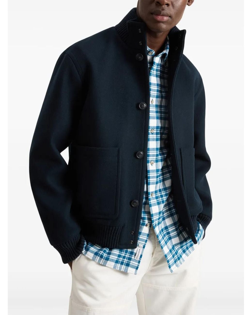 Chaqueta Bómber Melton Woolrich de hombre de color Blue