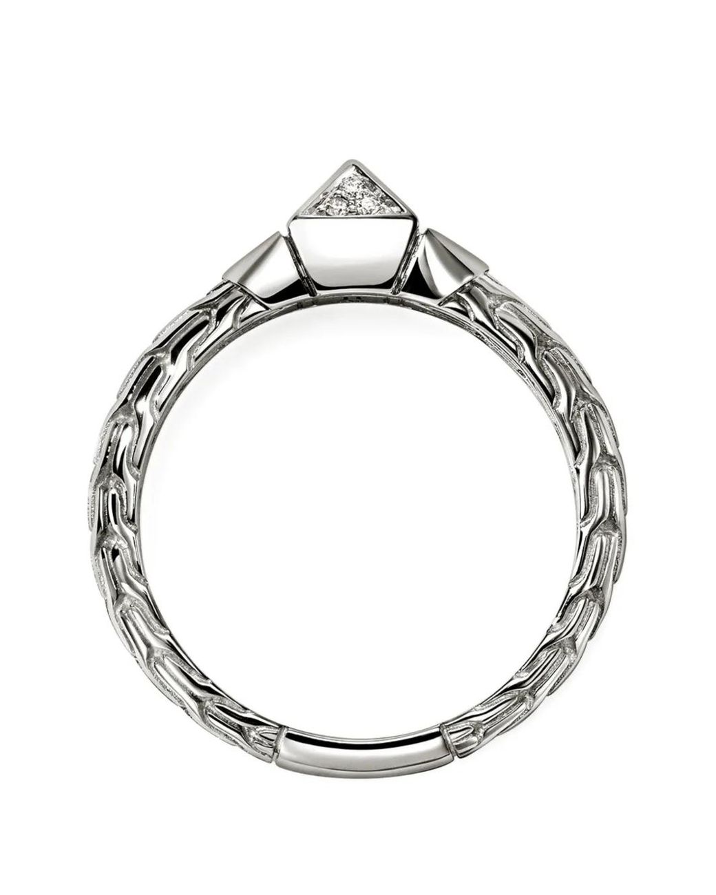 John Hardy White Icon Stud Diamond Ring