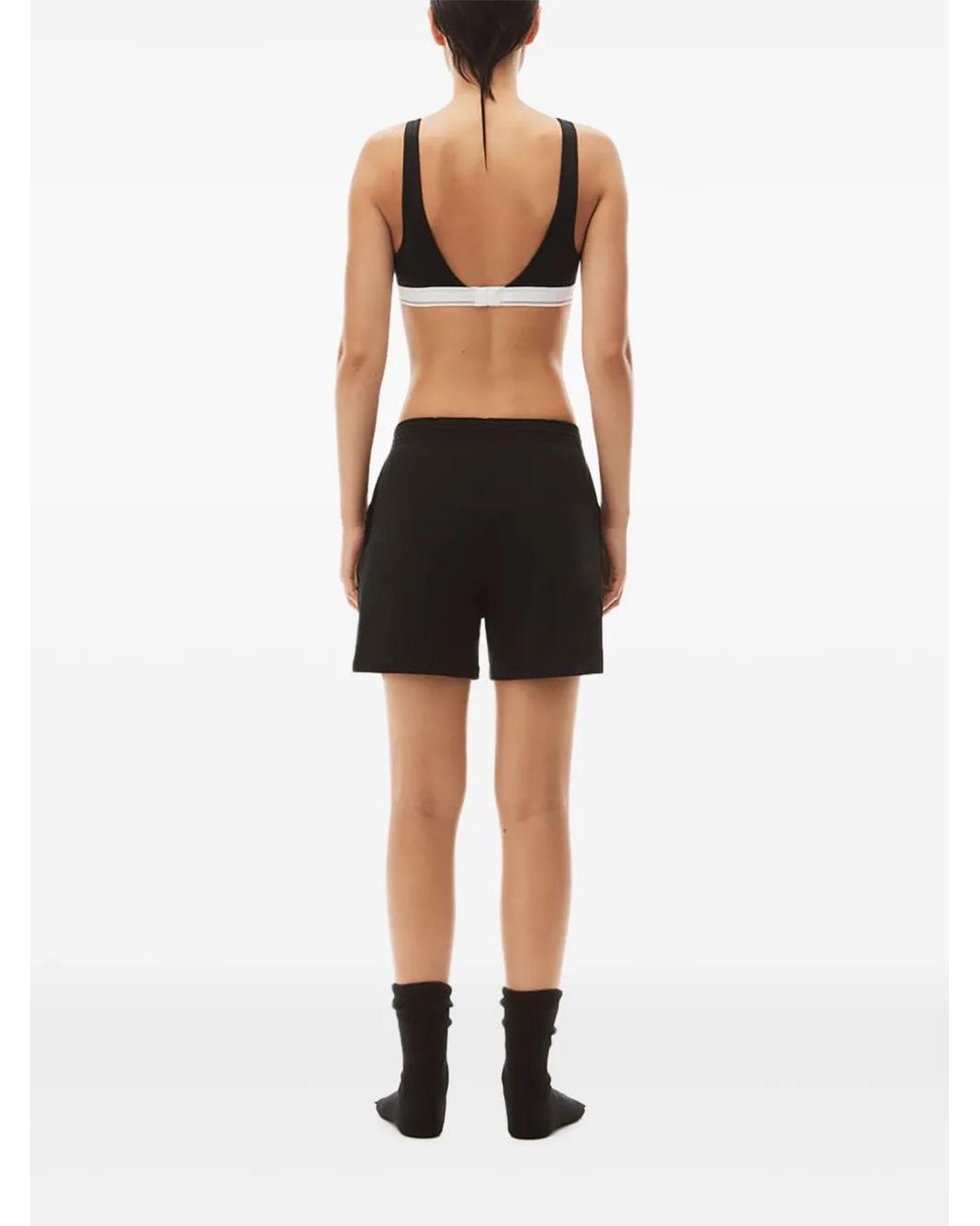 Alexander Wang Black Elasticated-Waistband Shorts