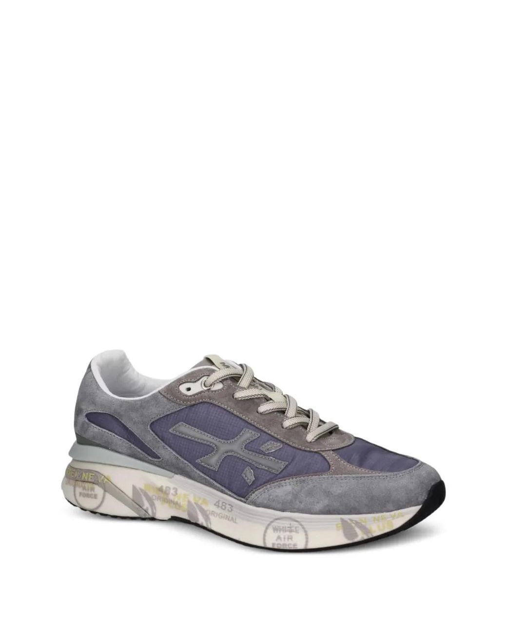 Premiata White Flat Shoes Suede for men