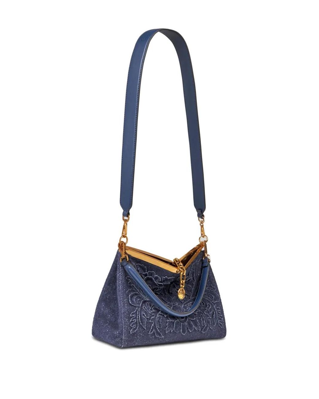 Etro Blue Medium Vela Shoulder Bag