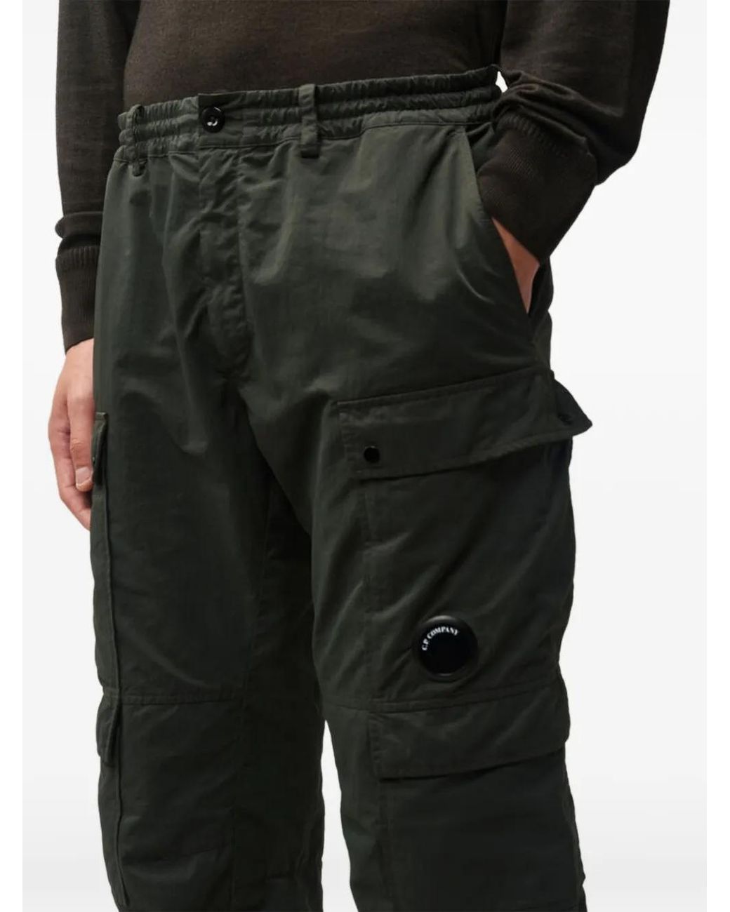 C P Company Gray T-Flatt Regular Cargo Trousers for men