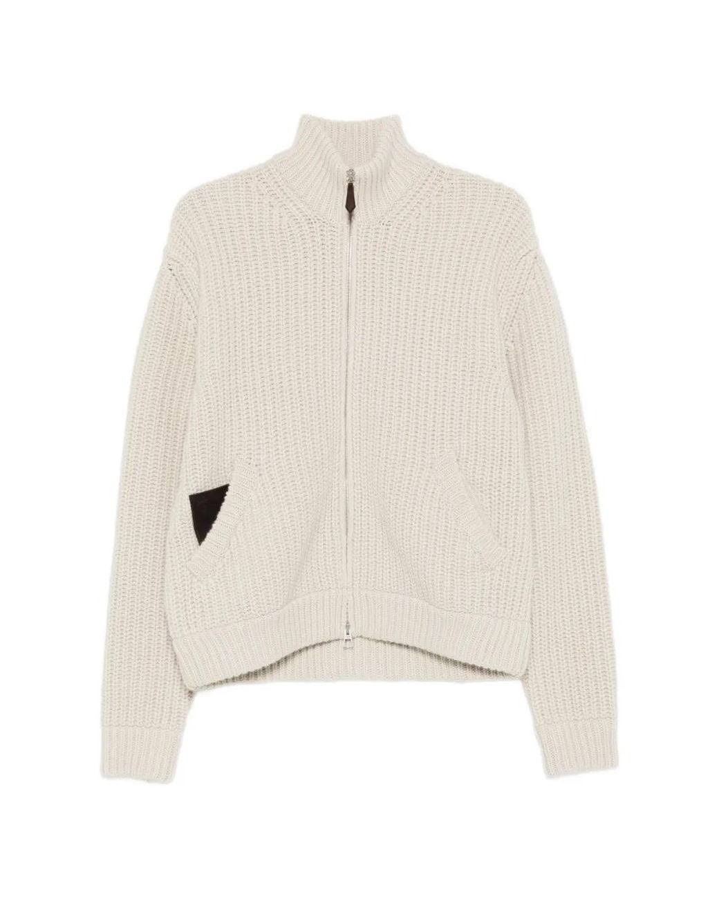 Jacob Cohen White Zip Cardigan for men