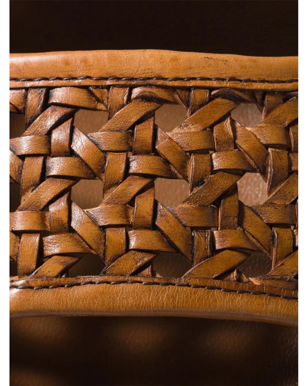Miu Miu Brown Woven Leather Sandals