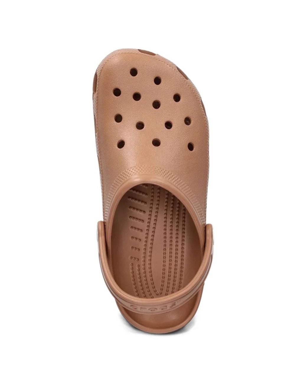 CROCSTM Brown Perforated Slingback Clogs