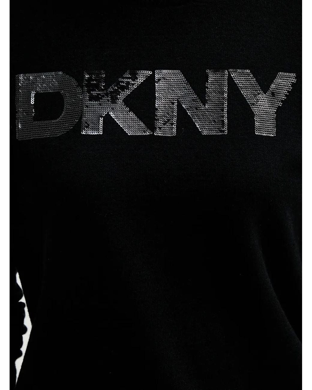 DKNY Black Pull À Logo En Sequins