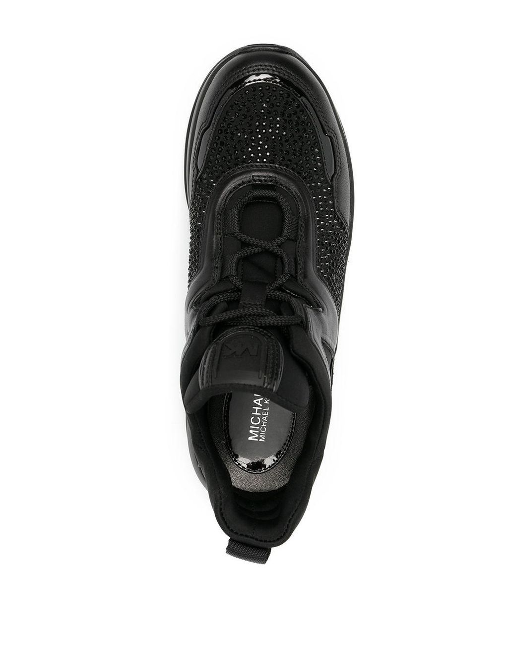 MICHAEL Michael Kors Rhinestone-embellished Chunky Sneakers in Black | Lyst