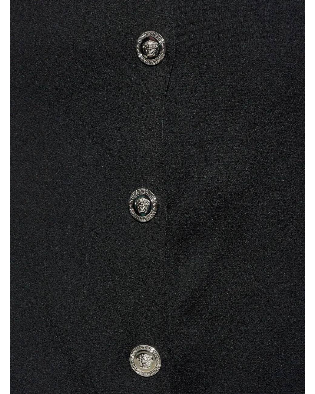 Versace Black Satin Skirt