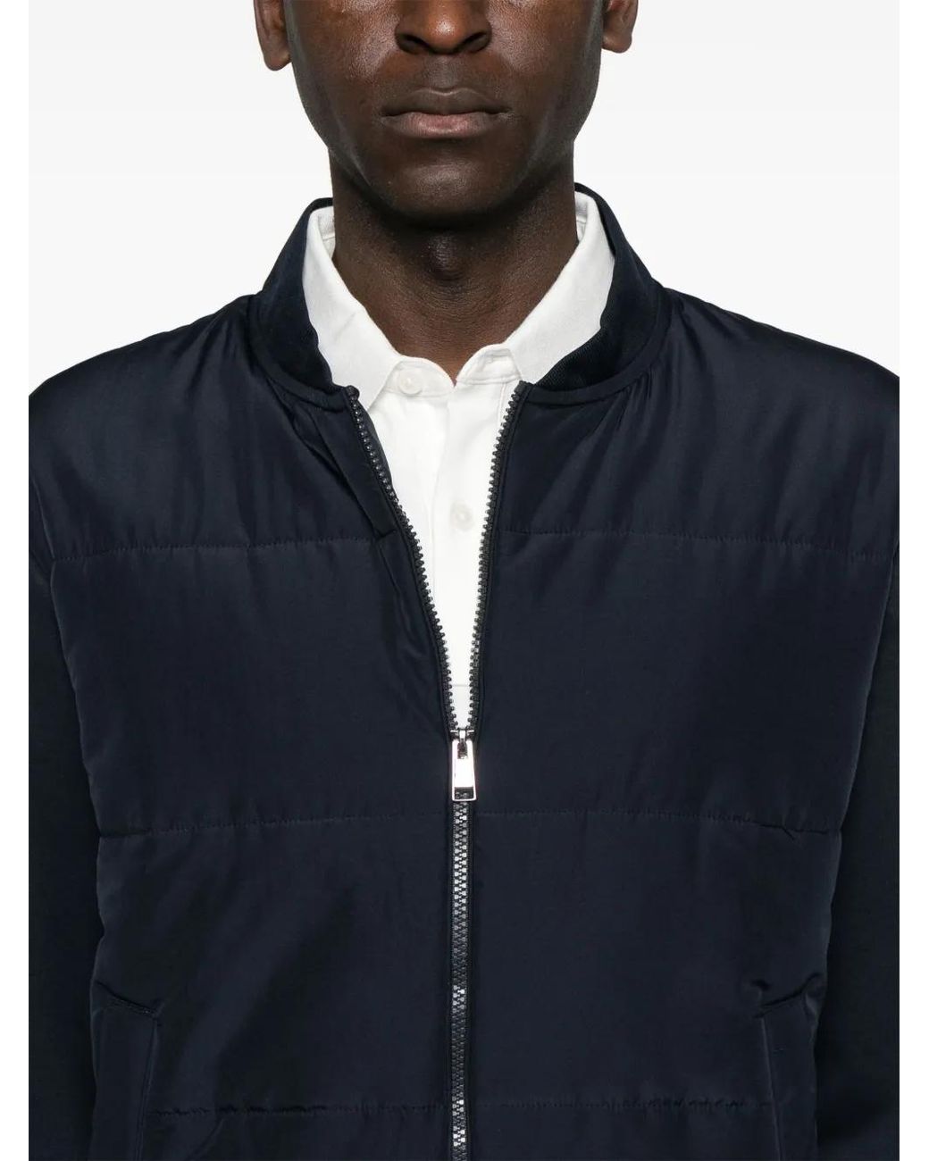 Veste Bomber À Patch Logo Boss pour homme en coloris Blue